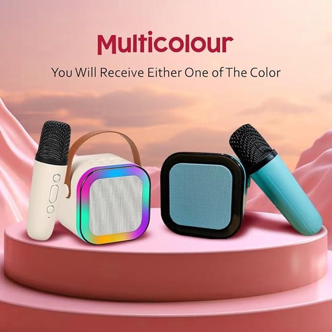 Portable Karaoke Speaker with Mic – Bluetooth Enabled