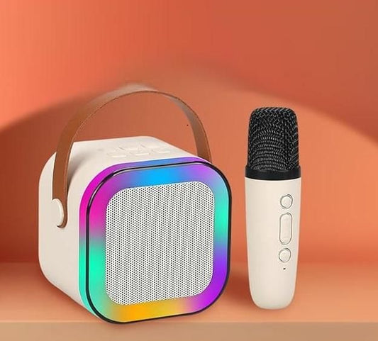 Portable Karaoke Speaker with Mic – Bluetooth Enabled